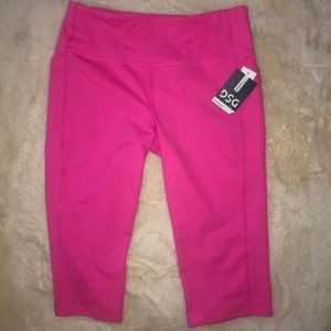 Pink cropped workout pants
